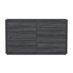 Evelyn 60" Dresser (6-Drawer) in Charcoal Gray