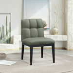 Adrian Vegan Leather Upholstered Dining Side Chair in Green