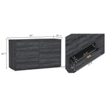 Evelyn 60" Dresser (6-Drawer) in Charcoal Gray