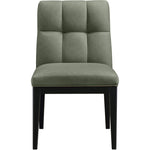 Adrian Vegan Leather Upholstered Dining Side Chair in Green
