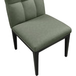 Adrian Vegan Leather Upholstered Dining Side Chair in Green