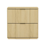 Clive 22" Nightstand (2-Drawer) in Natural and Gold