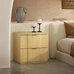 Clive 22" Nightstand (2-Drawer) in Natural and Gold
