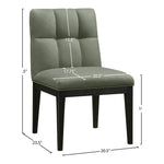 Adrian Vegan Leather Upholstered Dining Side Chair in Green