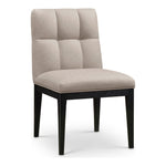 Adrian Vegan Leather Upholstered Dining Side Chair in Taupe