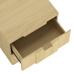Clive 22" Nightstand (2-Drawer) in Natural and Gold