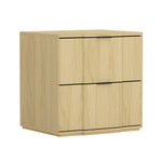 Clive 22" Nightstand (2-Drawer) in Natural and Gold