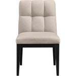 Adrian Vegan Leather Upholstered Dining Side Chair in Taupe