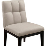 Adrian Vegan Leather Upholstered Dining Side Chair in Taupe