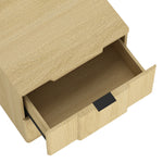 Clive 22" Nightstand (2-Drawer) in Natural and Gold