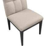 Adrian Vegan Leather Upholstered Dining Side Chair in Taupe