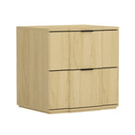 Clive 22" Nightstand (2-Drawer) in Natural and Gold
