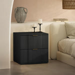 Clive 22" Nightstand (2-Drawer) in Black and Gold