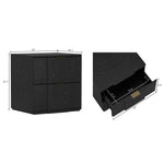 Clive 22" Nightstand (2-Drawer) in Black and Gold