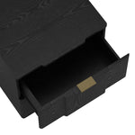 Clive 22" Nightstand (2-Drawer) in Black and Gold