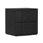 Clive 22" Nightstand (2-Drawer) in Black and Gold