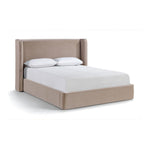 Kendall Velvet Upholstered King Bed in Taupe