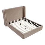 Kendall Velvet Upholstered King Bed in Taupe