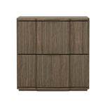 Clive 22" Nightstand (2-Drawer) in Walnut and Gold