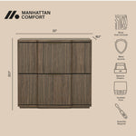 Clive 22" Nightstand (2-Drawer) in Walnut and Gold