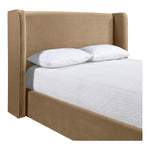 Kendall Velvet Upholstered Queen Bed in Beige