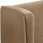 Kendall Velvet Upholstered Queen Bed in Beige