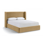 Kendall Velvet Upholstered Queen Bed in Camel