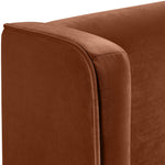 Kendall Velvet Upholstered Queen Bed in Cognac