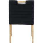 Aimee Vegan Leather Upholstered Dining Side Chair in Black