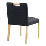 Aimee Vegan Leather Upholstered Dining Side Chair in Black