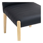 Aimee Vegan Leather Upholstered Dining Side Chair in Black