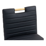 Aimee Vegan Leather Upholstered Dining Side Chair in Black