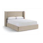 Kendall Velvet Upholstered Queen Bed in Cream