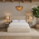 Kendall Velvet Upholstered Queen Bed in Cream