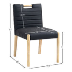 Aimee Vegan Leather Upholstered Dining Side Chair in Black