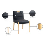 Aimee Vegan Leather Upholstered Dining Side Chair in Black