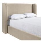 Kendall Velvet Upholstered Queen Bed in Cream