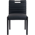 Aimee Vegan Leather Upholstered Dining Side Chair in Black