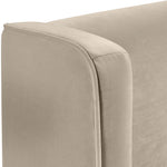 Kendall Velvet Upholstered Queen Bed in Cream