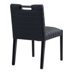Aimee Vegan Leather Upholstered Dining Side Chair in Black