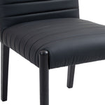 Aimee Vegan Leather Upholstered Dining Side Chair in Black