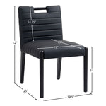 Aimee Vegan Leather Upholstered Dining Side Chair in Black