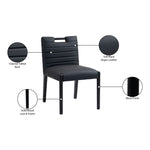 Aimee Vegan Leather Upholstered Dining Side Chair in Black