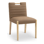 Aimee Vegan Leather Upholstered Dining Side Chair in Brown