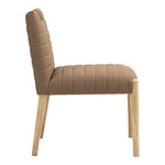 Aimee Vegan Leather Upholstered Dining Side Chair in Brown