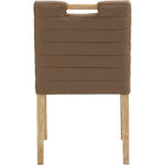 Aimee Vegan Leather Upholstered Dining Side Chair in Brown
