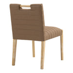 Aimee Vegan Leather Upholstered Dining Side Chair in Brown