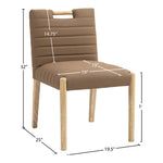 Aimee Vegan Leather Upholstered Dining Side Chair in Brown
