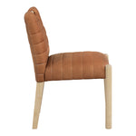 Aimee Vegan Leather Upholstered Dining Side Chair in Cognac
