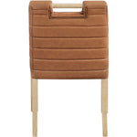 Aimee Vegan Leather Upholstered Dining Side Chair in Cognac